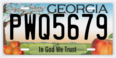 GA license plate PWQ5679