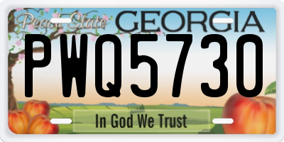 GA license plate PWQ5730