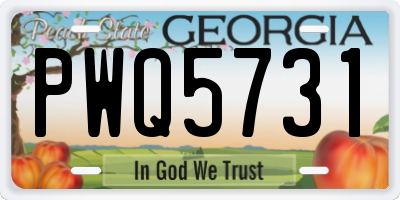 GA license plate PWQ5731