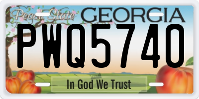 GA license plate PWQ5740