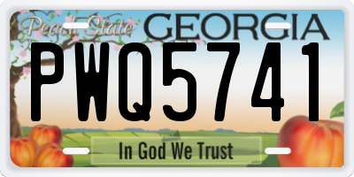 GA license plate PWQ5741