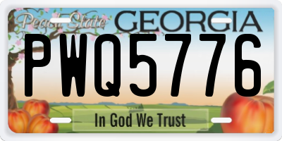 GA license plate PWQ5776