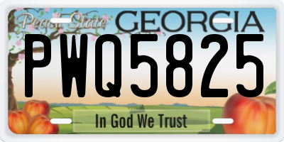 GA license plate PWQ5825