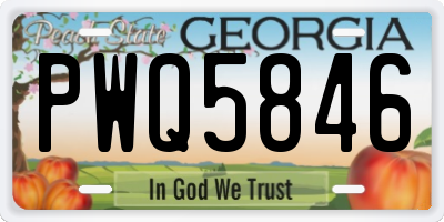 GA license plate PWQ5846