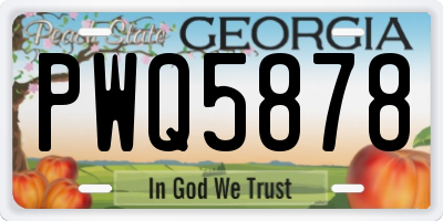 GA license plate PWQ5878