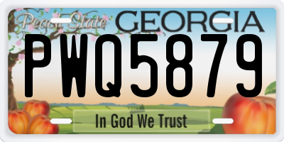 GA license plate PWQ5879