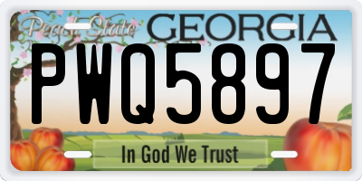 GA license plate PWQ5897