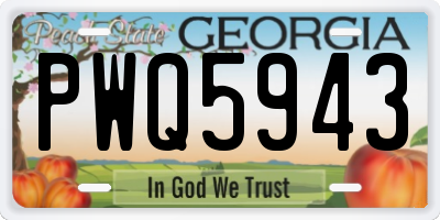 GA license plate PWQ5943