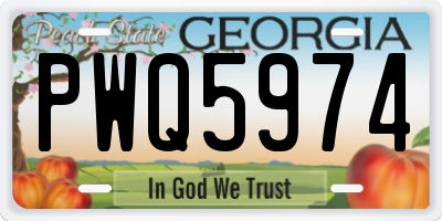 GA license plate PWQ5974
