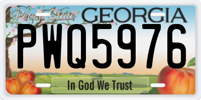 GA license plate PWQ5976