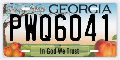 GA license plate PWQ6041