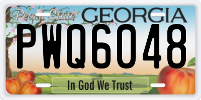 GA license plate PWQ6048