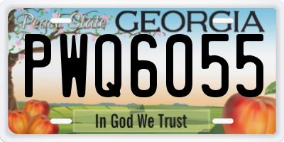 GA license plate PWQ6055