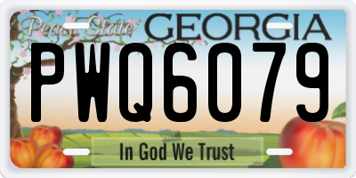GA license plate PWQ6079
