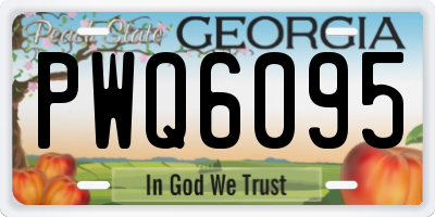 GA license plate PWQ6095