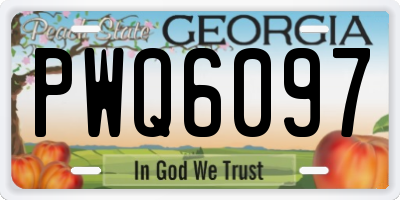 GA license plate PWQ6097