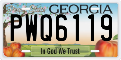 GA license plate PWQ6119