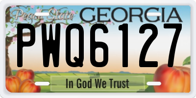 GA license plate PWQ6127