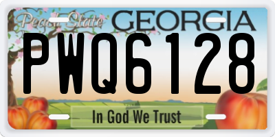 GA license plate PWQ6128