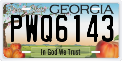 GA license plate PWQ6143