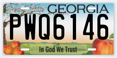 GA license plate PWQ6146