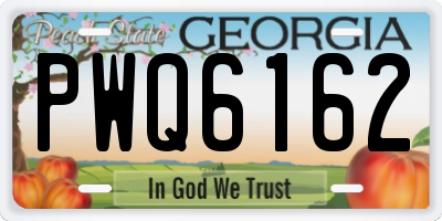 GA license plate PWQ6162