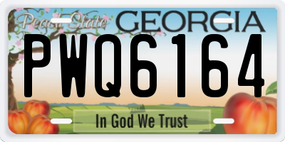 GA license plate PWQ6164