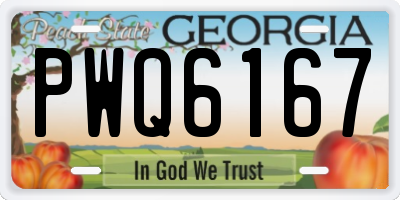 GA license plate PWQ6167