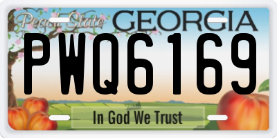 GA license plate PWQ6169