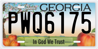 GA license plate PWQ6175