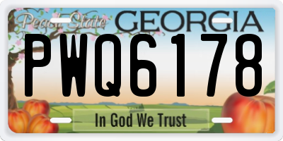 GA license plate PWQ6178