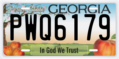 GA license plate PWQ6179