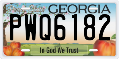 GA license plate PWQ6182
