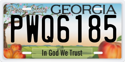 GA license plate PWQ6185