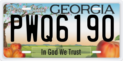 GA license plate PWQ6190