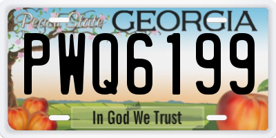 GA license plate PWQ6199