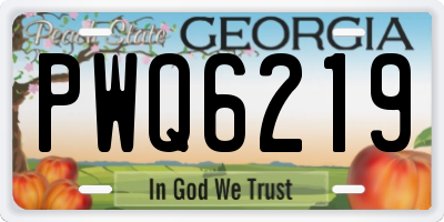 GA license plate PWQ6219