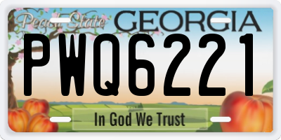 GA license plate PWQ6221