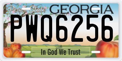 GA license plate PWQ6256