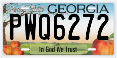 GA license plate PWQ6272