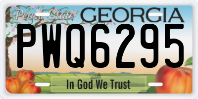 GA license plate PWQ6295