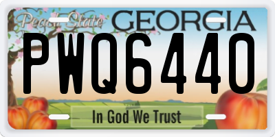 GA license plate PWQ6440