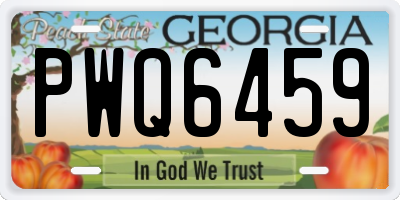 GA license plate PWQ6459