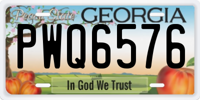 GA license plate PWQ6576