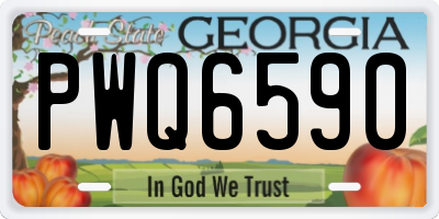 GA license plate PWQ6590