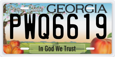 GA license plate PWQ6619