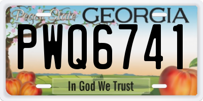GA license plate PWQ6741
