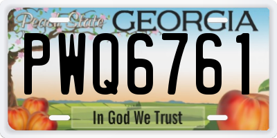 GA license plate PWQ6761