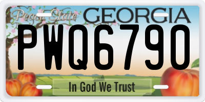 GA license plate PWQ6790