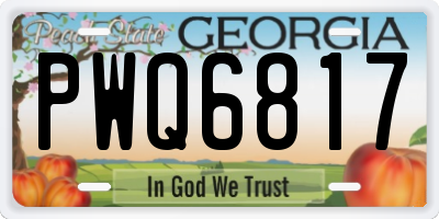 GA license plate PWQ6817